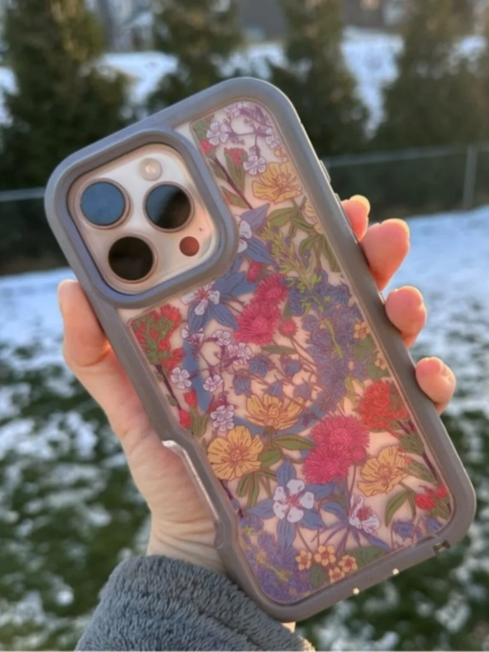 Otterbox | Floral Purple Defender Series XT Clear Case | iPhone Pro 16 Max